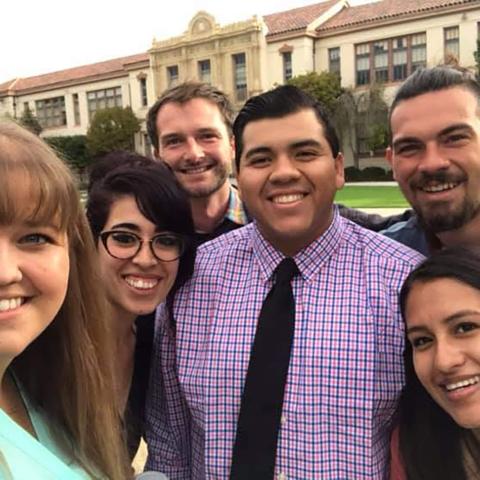 Teacher Education Program candidates outside Santa Barbara High School