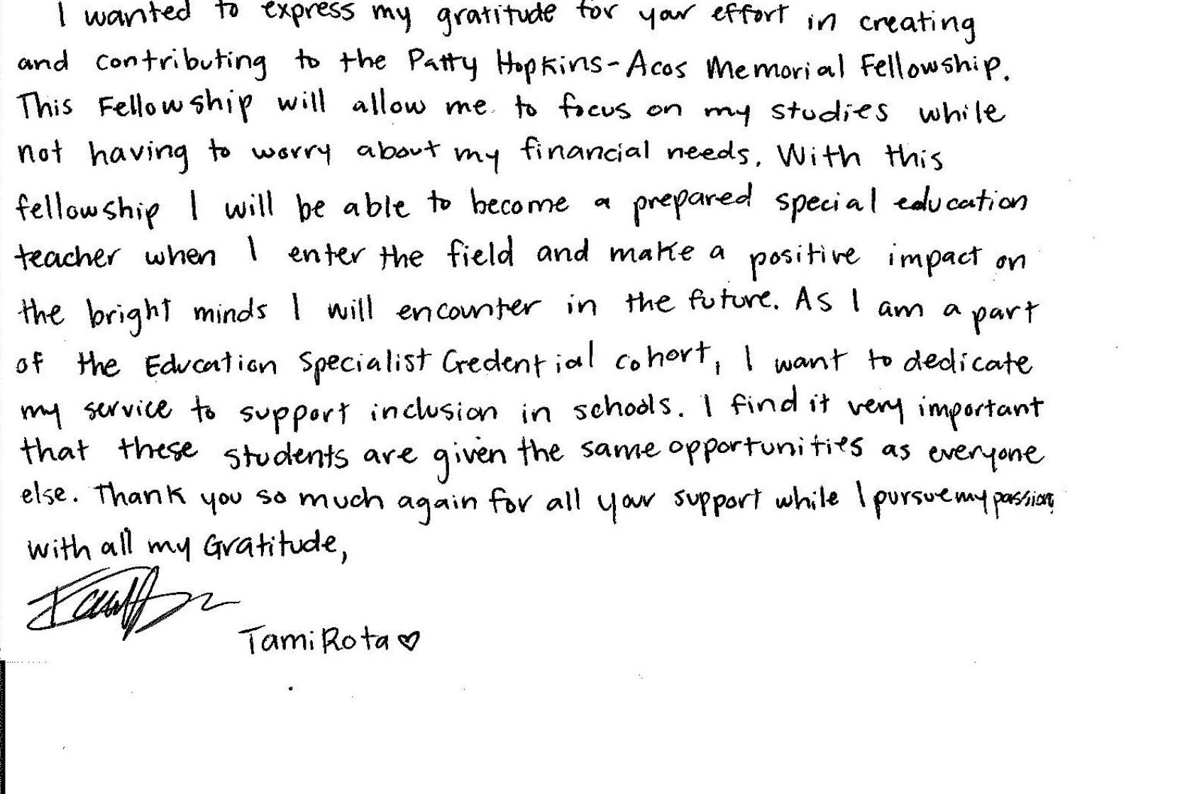 fellowship note